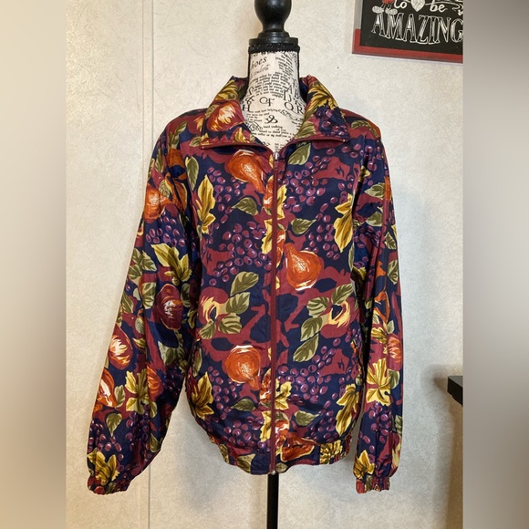 Vintage 80's EVR Crazy Sexy Cool Totally Rad Multi Color Windbreaker Jacket L - Picture 3 of 13